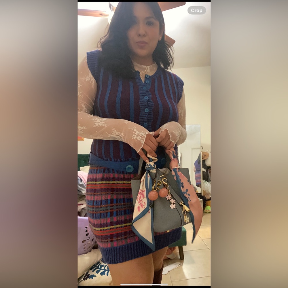Nanette Lepore Blue and Purple Striped Mini Dress - Picture 9 of 11